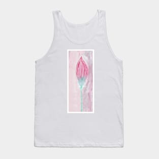 Pink Tulip Painting Tank Top